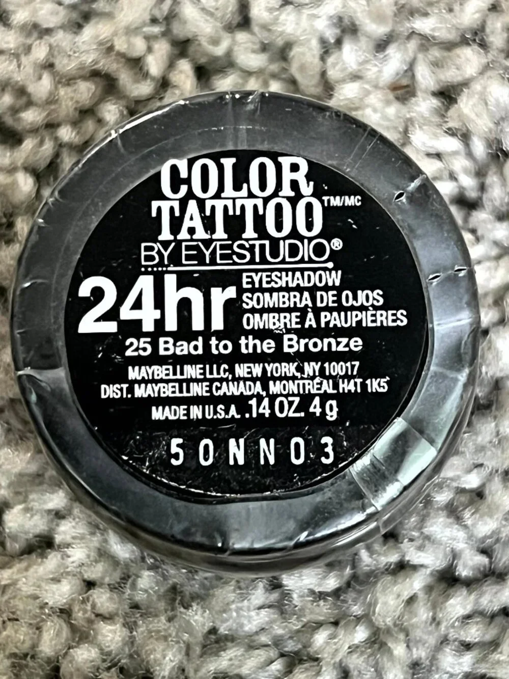 Maybelline 24 Hour Eyeshadow Bad to the Bronze 0.14 Oz